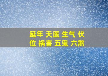 延年 天医 生气 伏位 祸害 五鬼 六煞